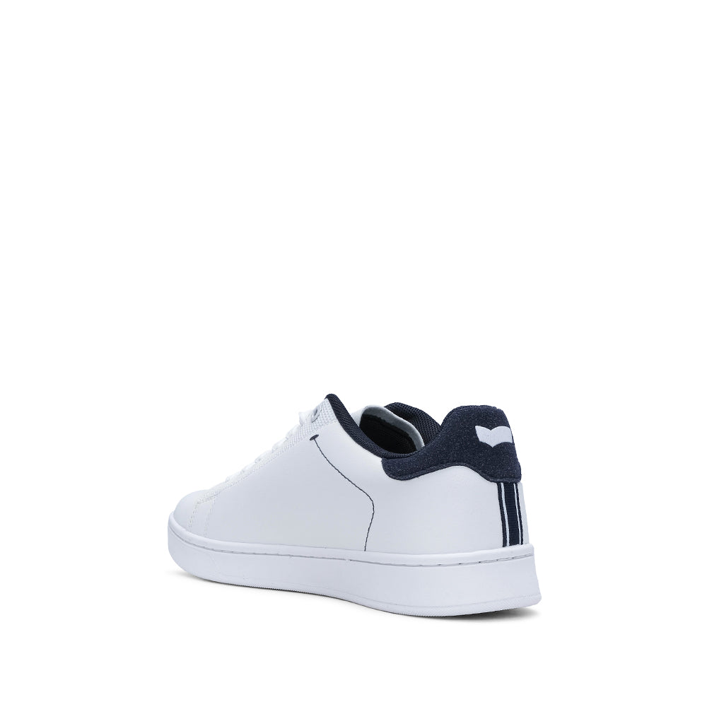 Sapatilha Casual Homem Pele Sintética Branco E Azul