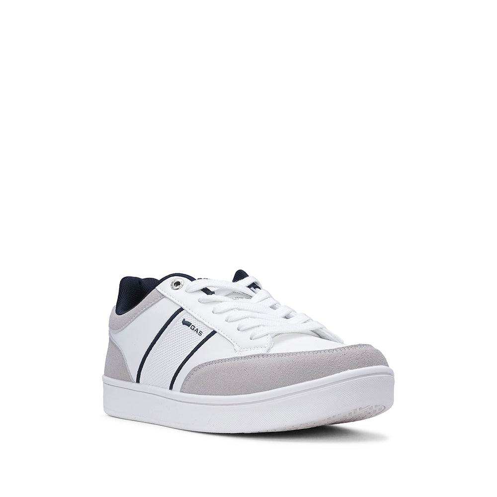 Sapatilha Casual Homem Pele Sintética Branco E Azul