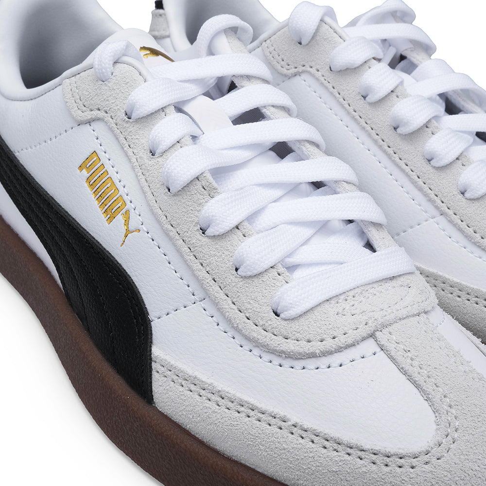Sapatilha Casual Homem Camurça Branco E Preto