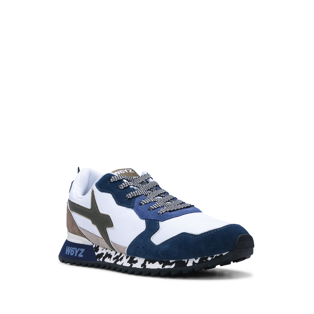 Sapatilha Casual Homem Branco E Azul