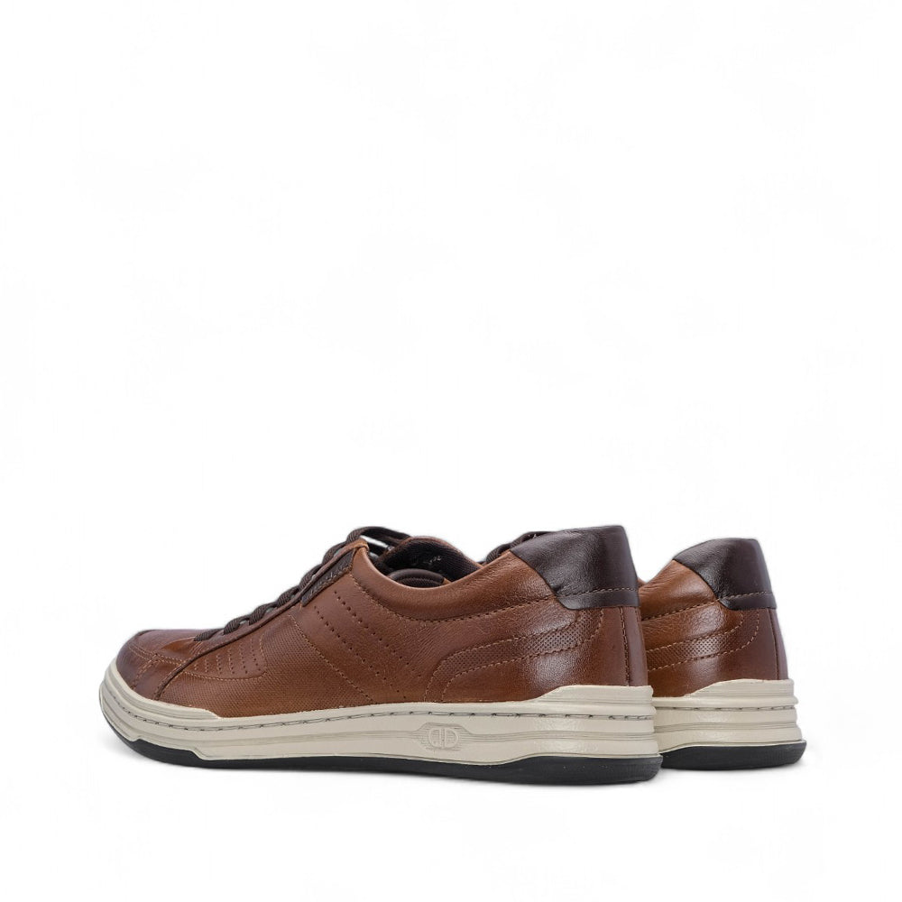 Sapatilha Casual Homem Pele Cognac