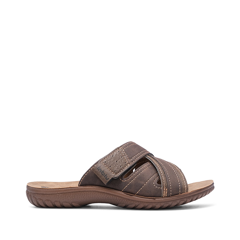 Chinelo Conforto Homem Pele Castanho