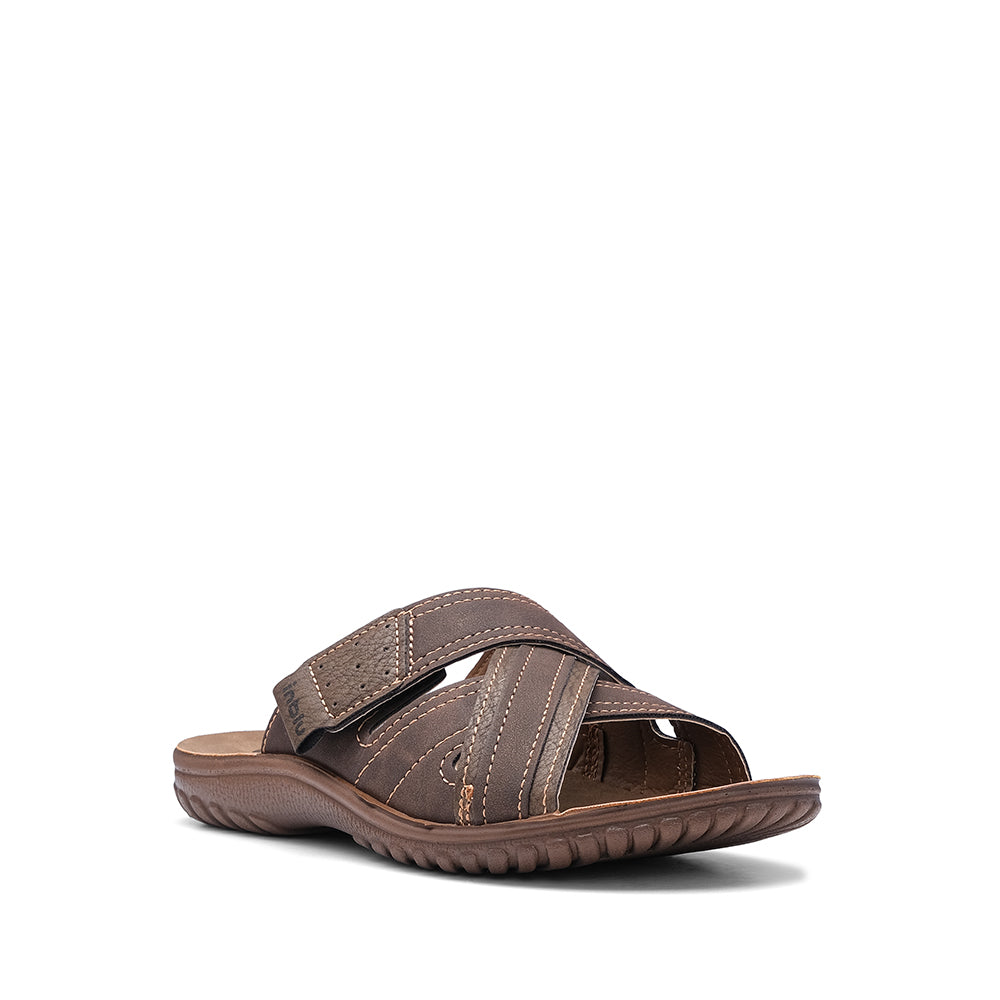 Chinelo Conforto Homem Pele Castanho