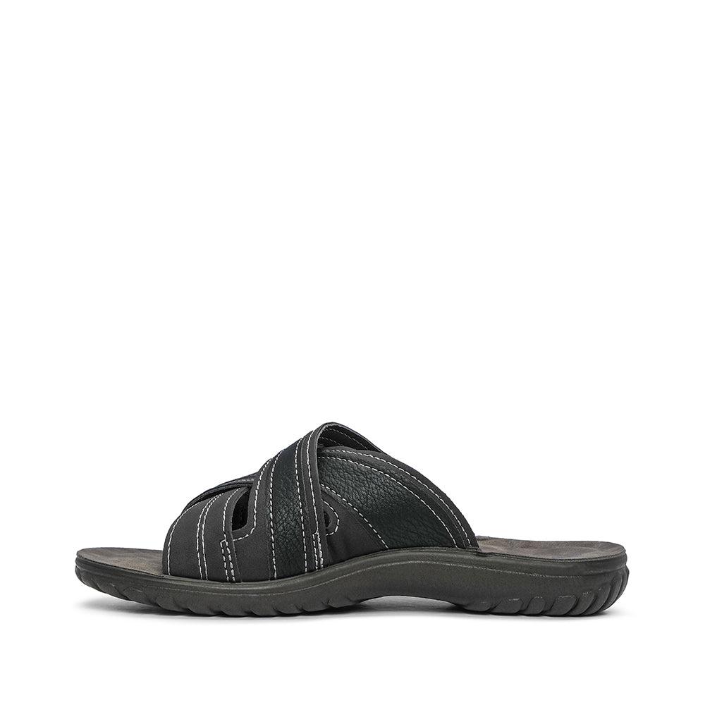Chinelo Casual Homem Pele Sintética Preto