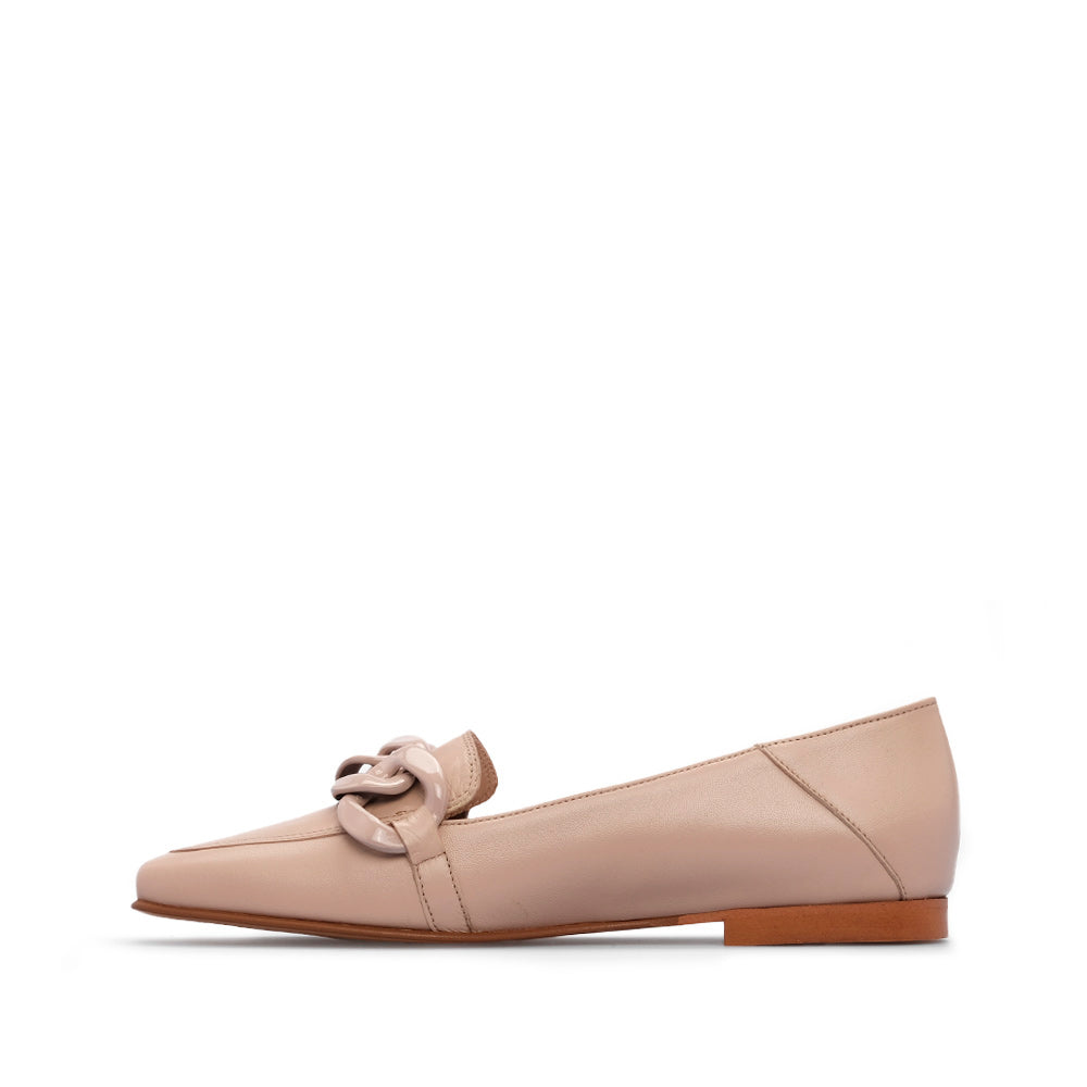 Sapato Mocassim Mulher Pele Bege