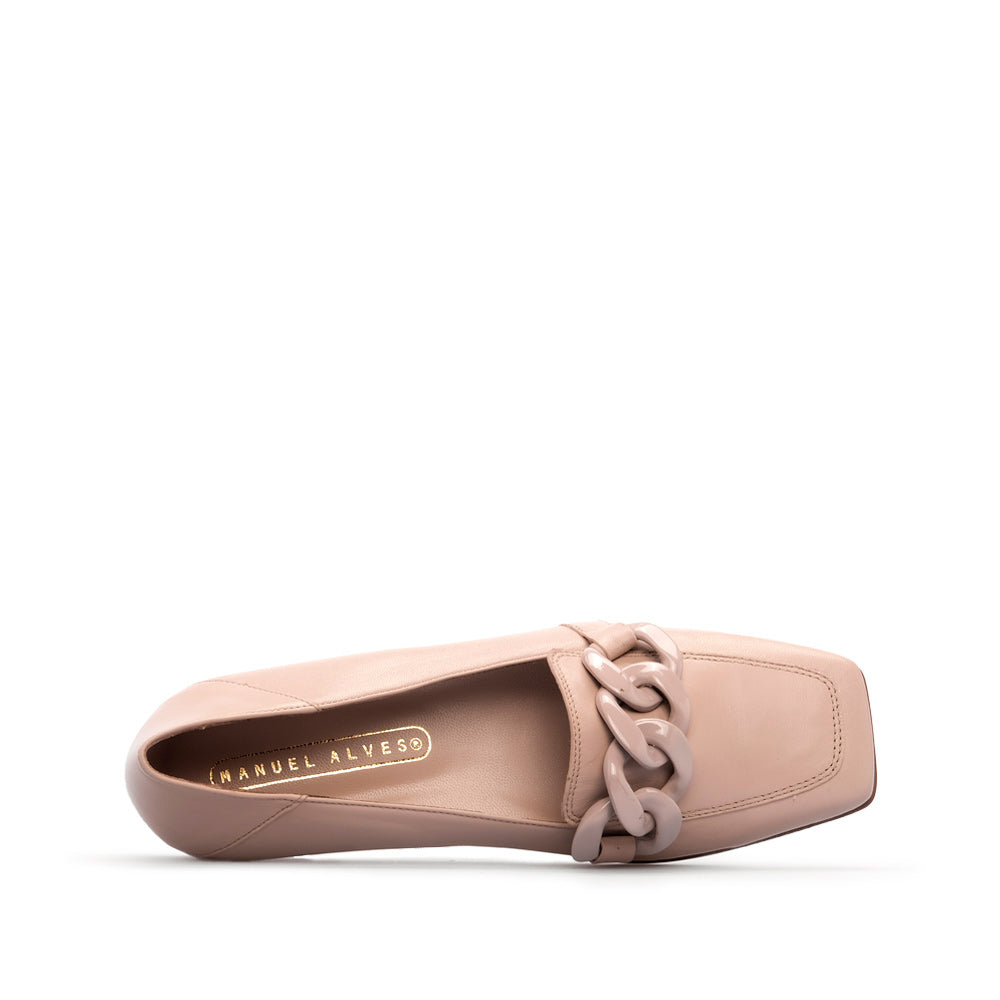 Sapato Mocassim Mulher Pele Bege
