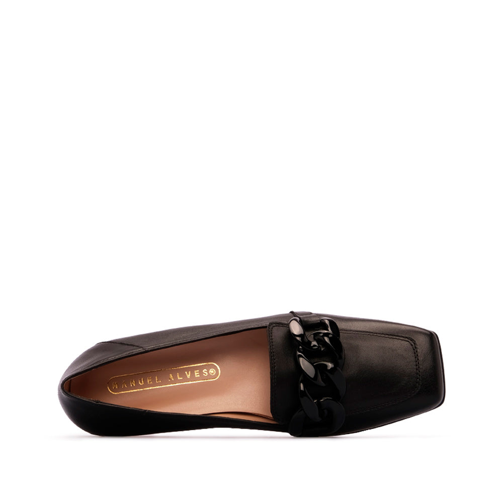 Sapato Mocassim Mulher Pele Preto