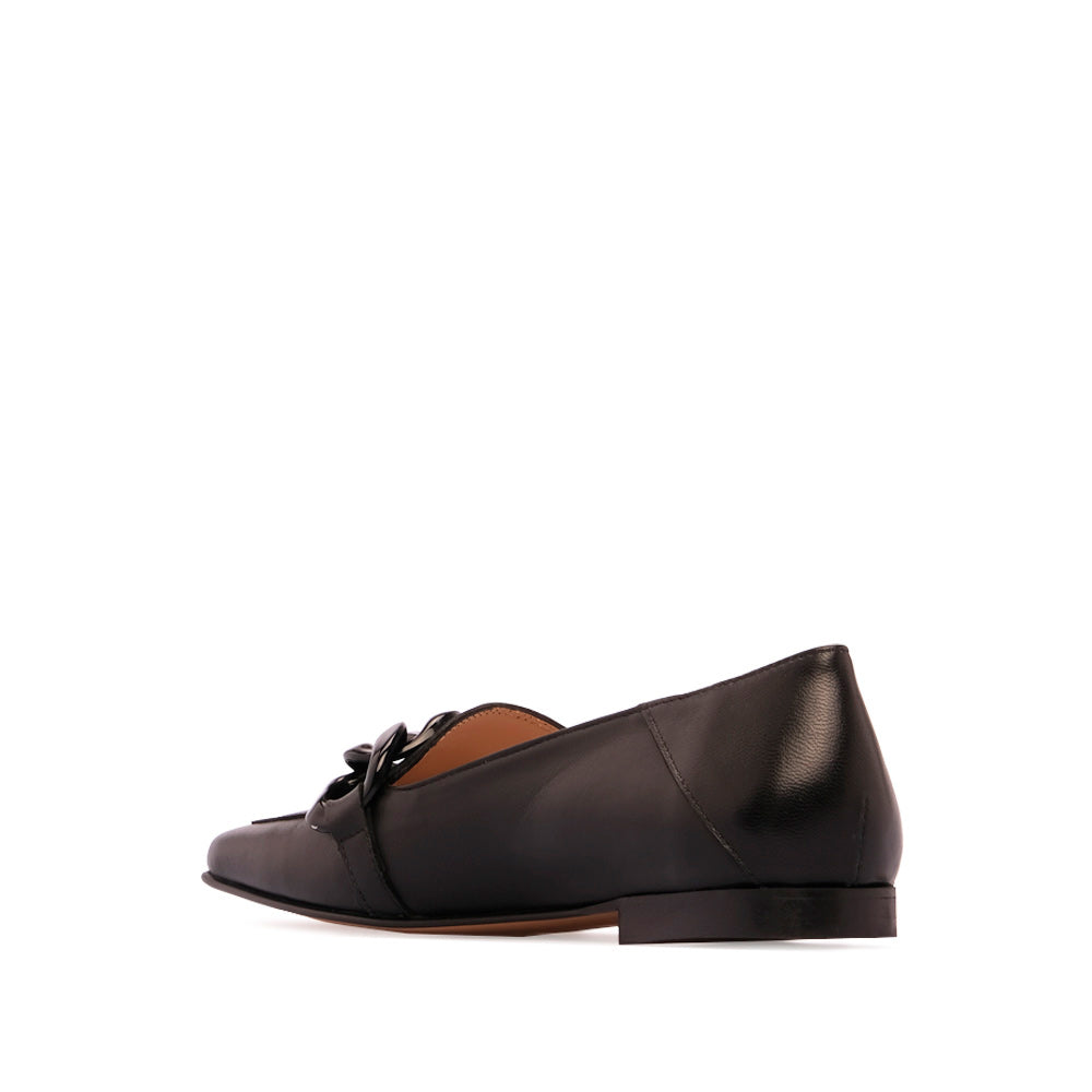 Sapato Mocassim Mulher Pele Preto