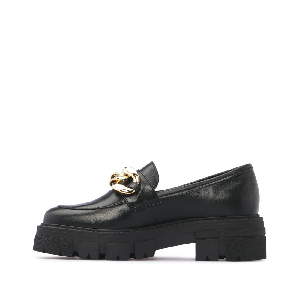 Sapato Mocassim Mulher Pele Preto