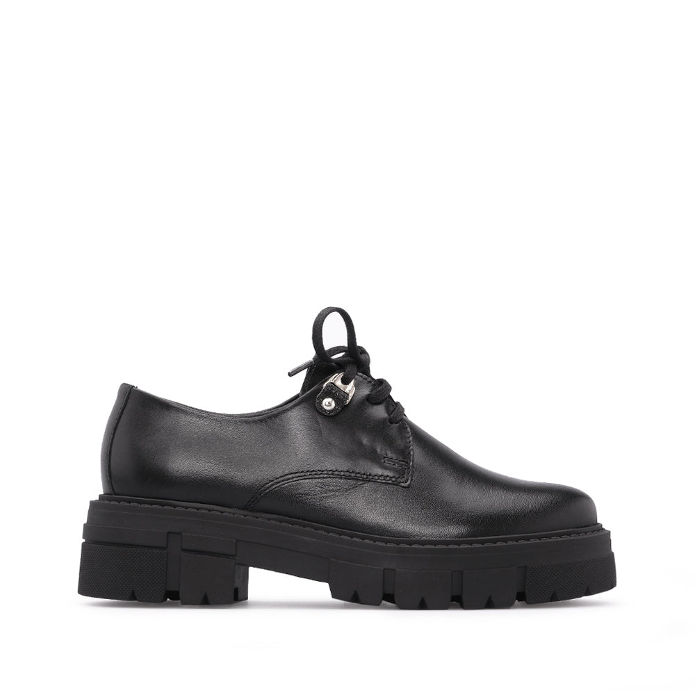 Sapato Salto Raso Mulher Pele Preto