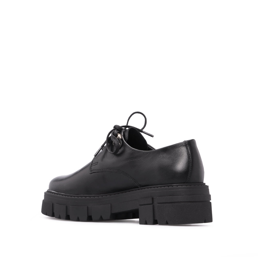 Sapato Salto Raso Mulher Pele Preto