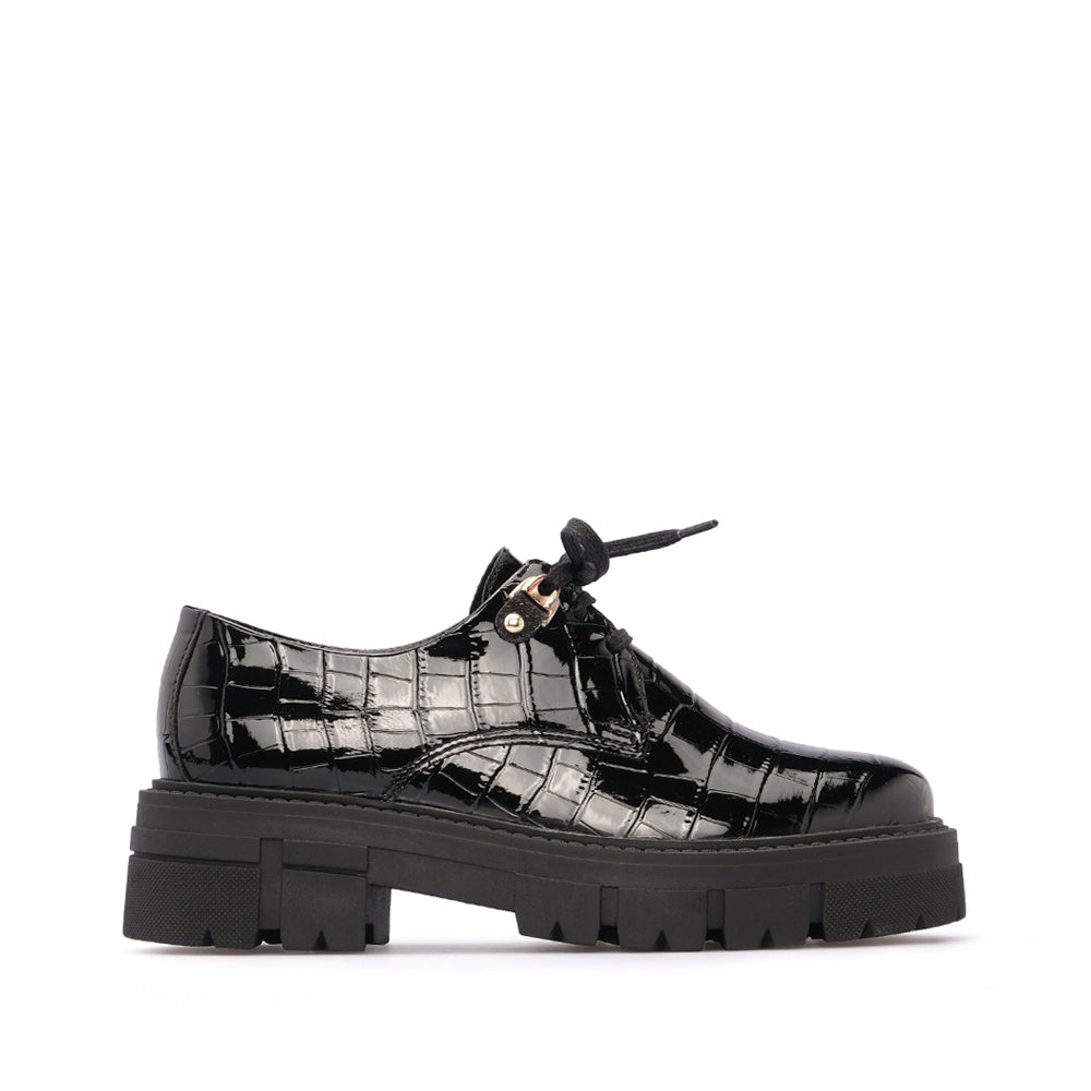 Sapato Mocassim Mulher Animal Print Preto