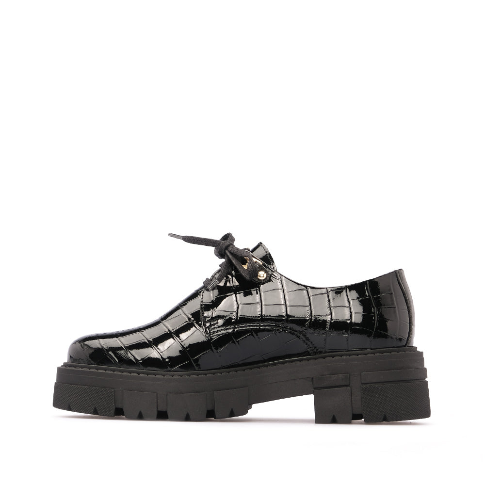 Sapato Mocassim Mulher Animal Print Preto