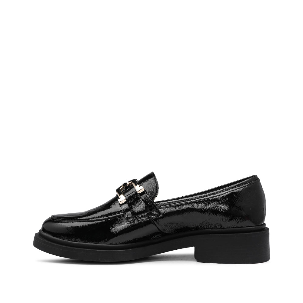 Sapato Salto Raso Mulher Verniz Preto