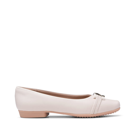 Sapato Salto Raso Mulher Pele Branco