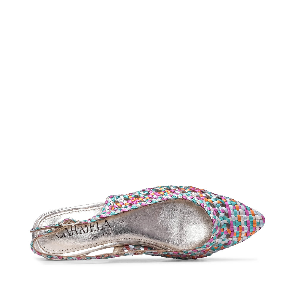 Sapato Salto Raso Mulher Metalizado Multicolor