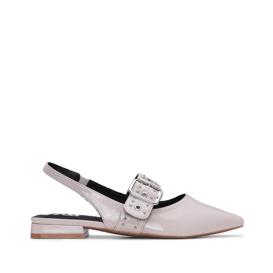 Beige Women's Flat Heel Shoe