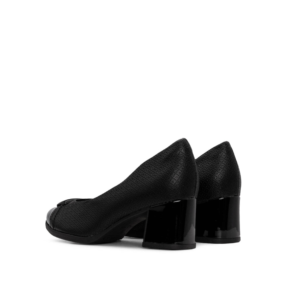Sapato Salto Médio Mulher Gravado Preto