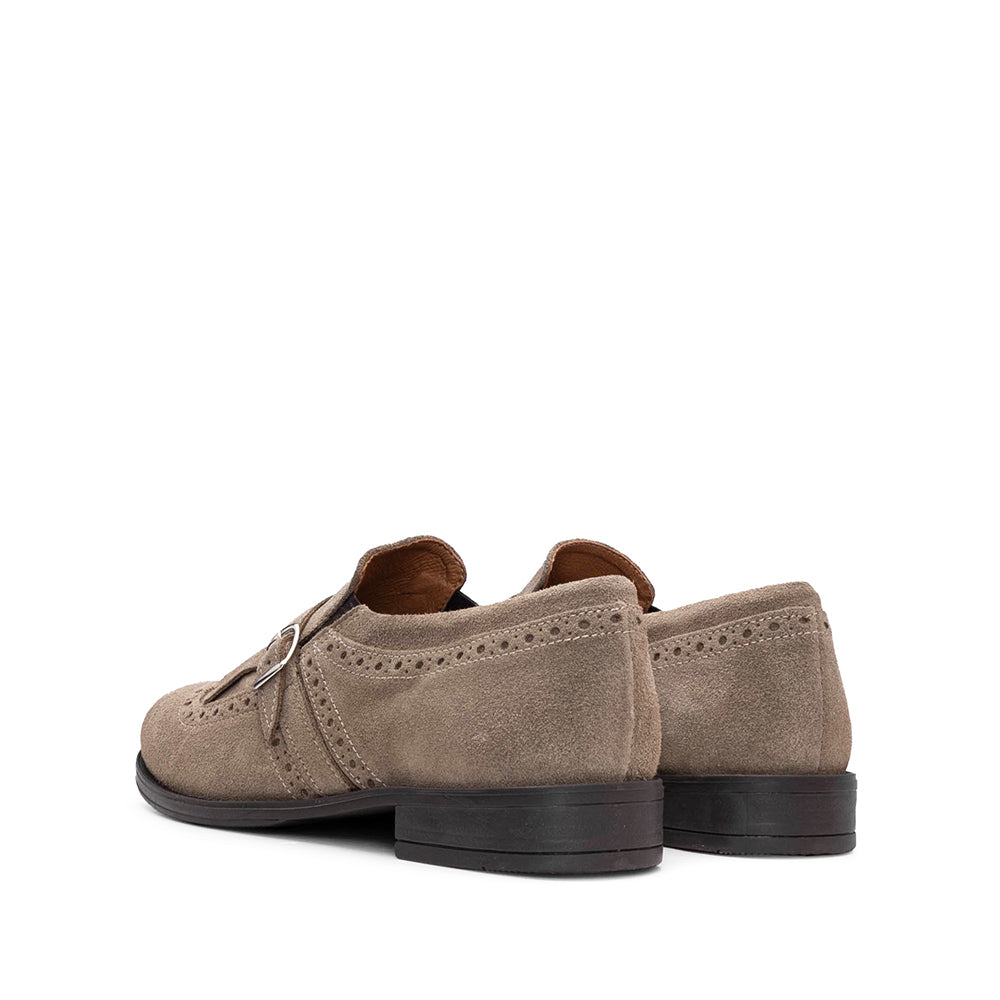 Sapato Mocassim Mulher Camurça Taupe
