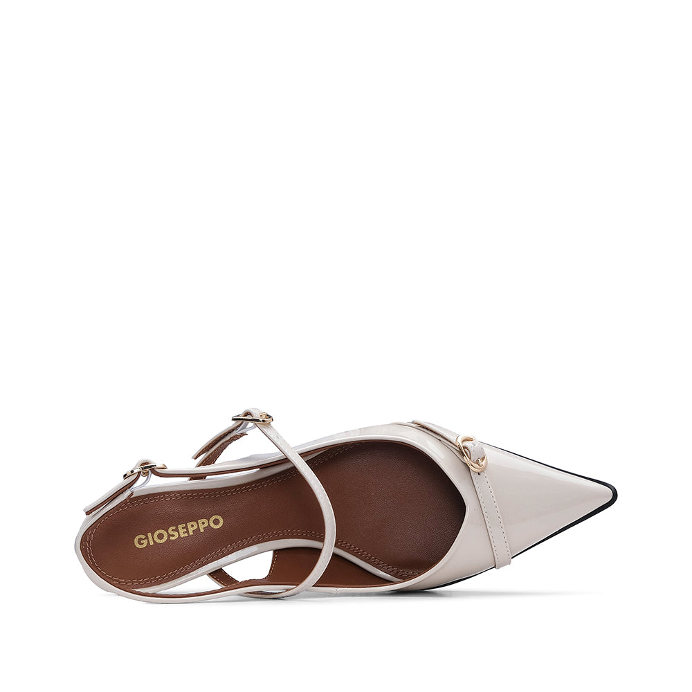 Sapato Slingback Mulher Verniz Nude