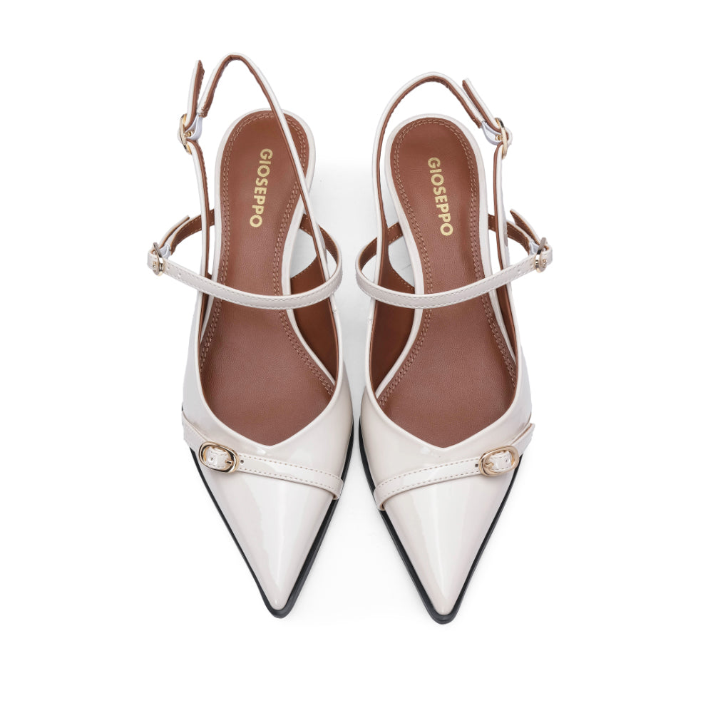 Sapato Slingback Mulher Verniz Nude