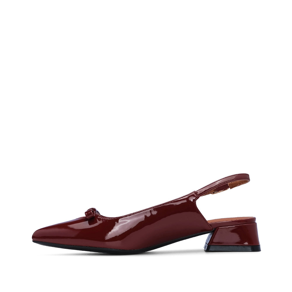 Sapato Slingback Mulher Verniz Bordeaux