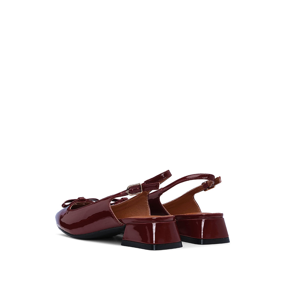 Sapato Slingback Mulher Verniz Bordeaux