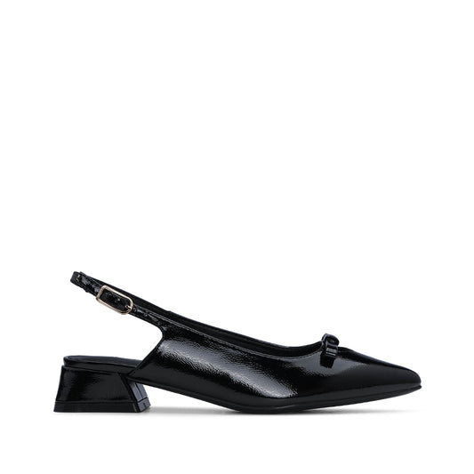 Sapato Slingback Mulher Verniz Preto