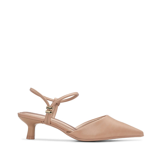 Sapato Salto Médio Mulher Bege