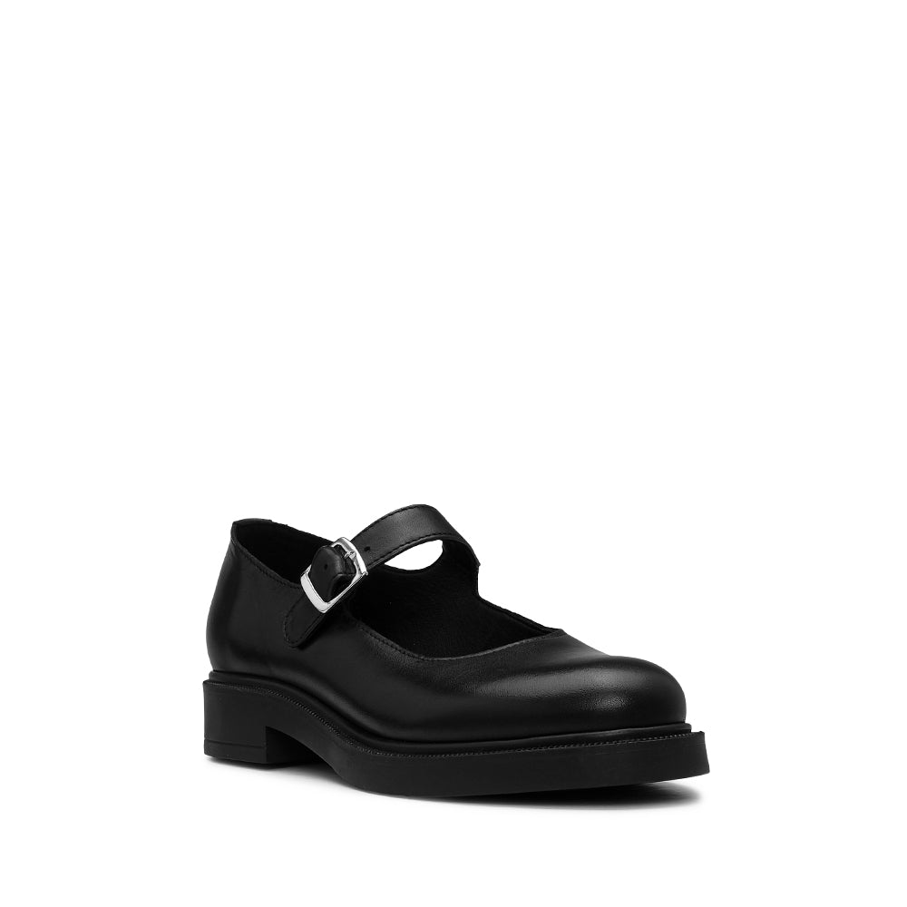 Sapato Mary Jane Mulher Pele Preto