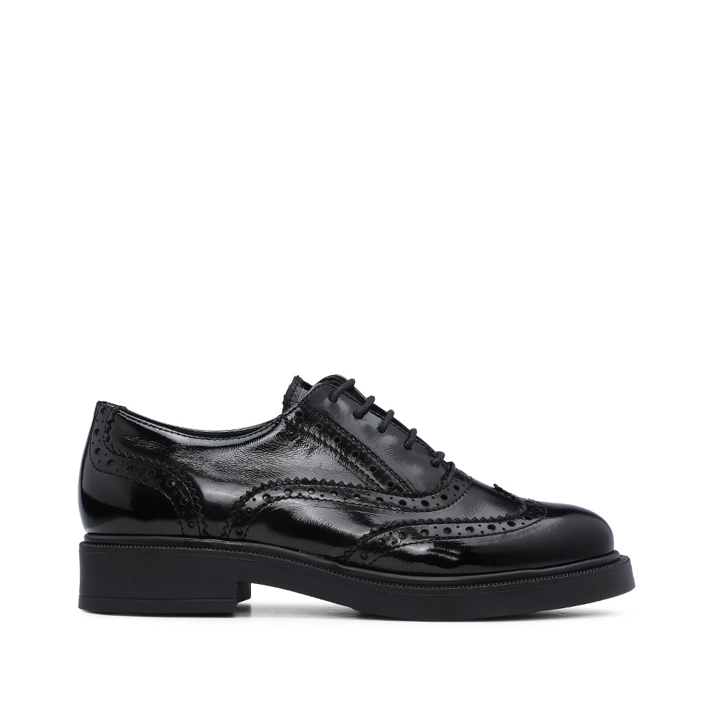 Sapato Salto Raso Mulher Verniz Preto