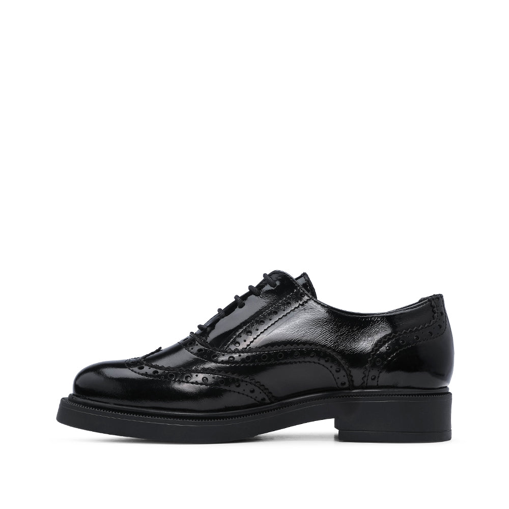 Sapato Salto Raso Mulher Verniz Preto