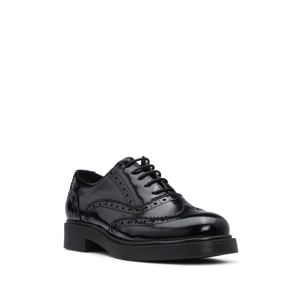 Sapato Salto Raso Mulher Verniz Preto