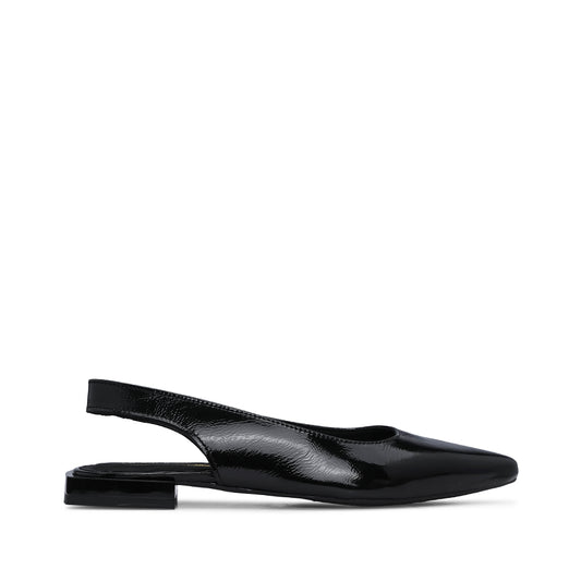 Sapato Salto Raso Mulher Verniz Preto