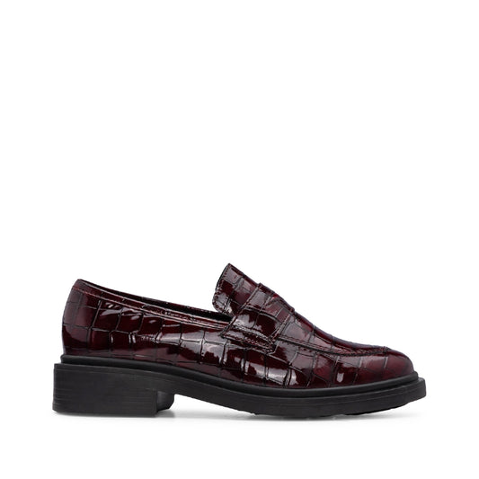 Sapato Mocassim Mulher Verniz Bordeaux