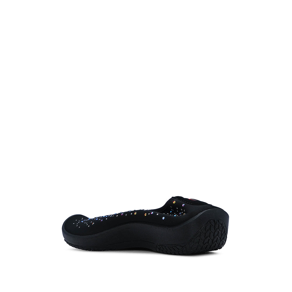 Sapato Sabrinas Mulher Têxtil Preto