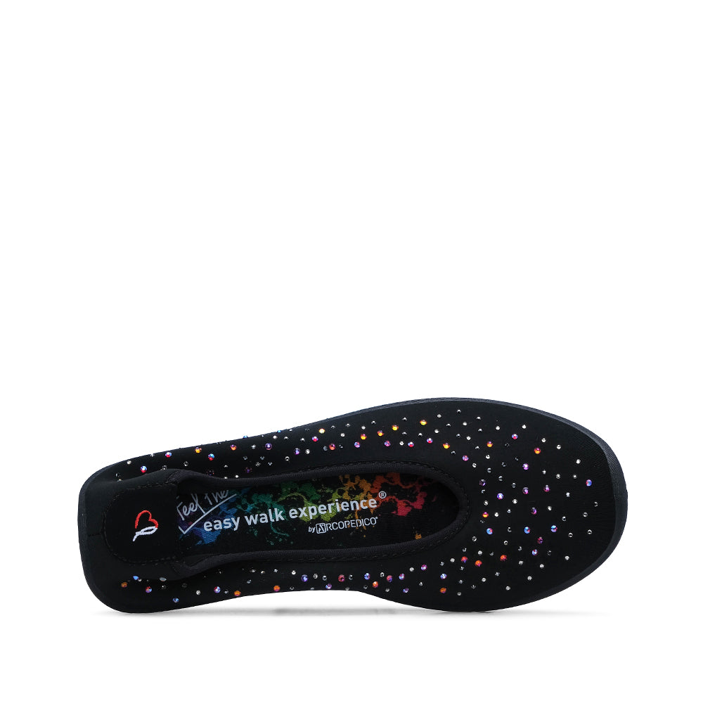 Sapato Sabrinas Mulher Têxtil Preto