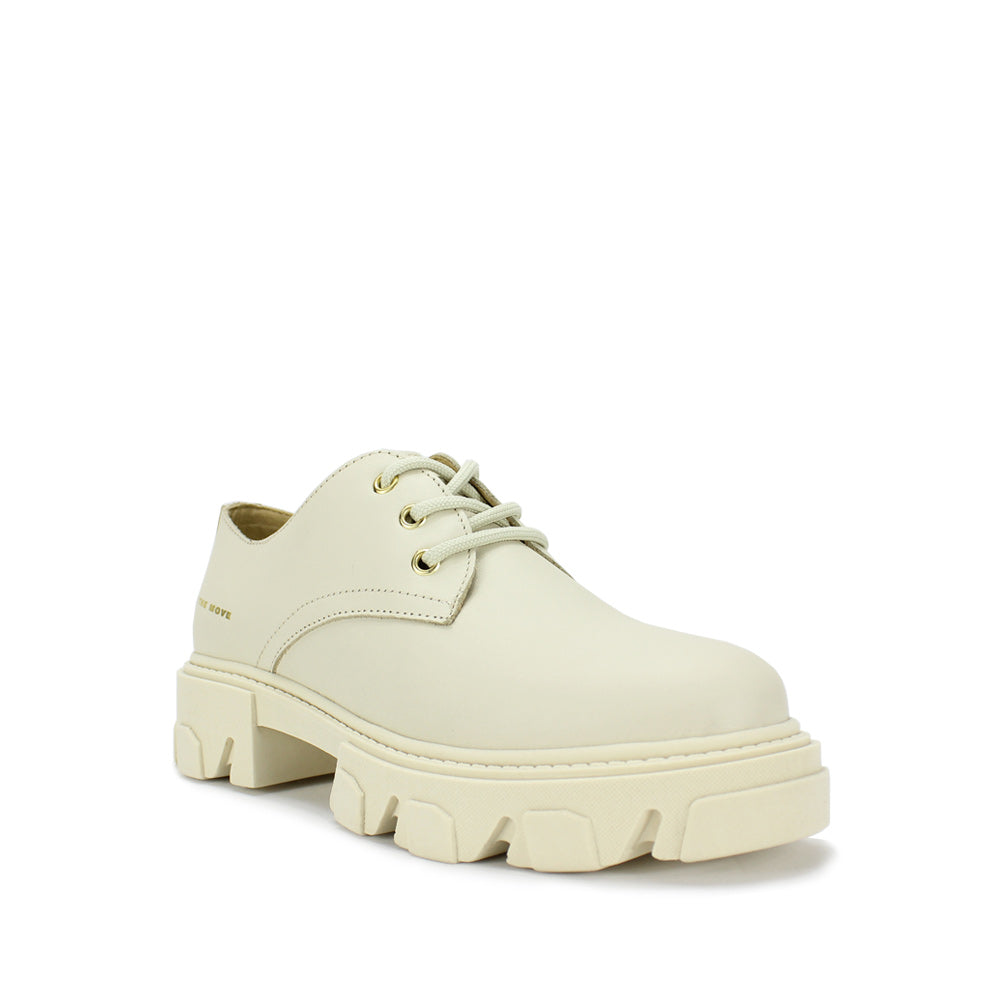 Sapato Desportivo Mulher Pele Creme