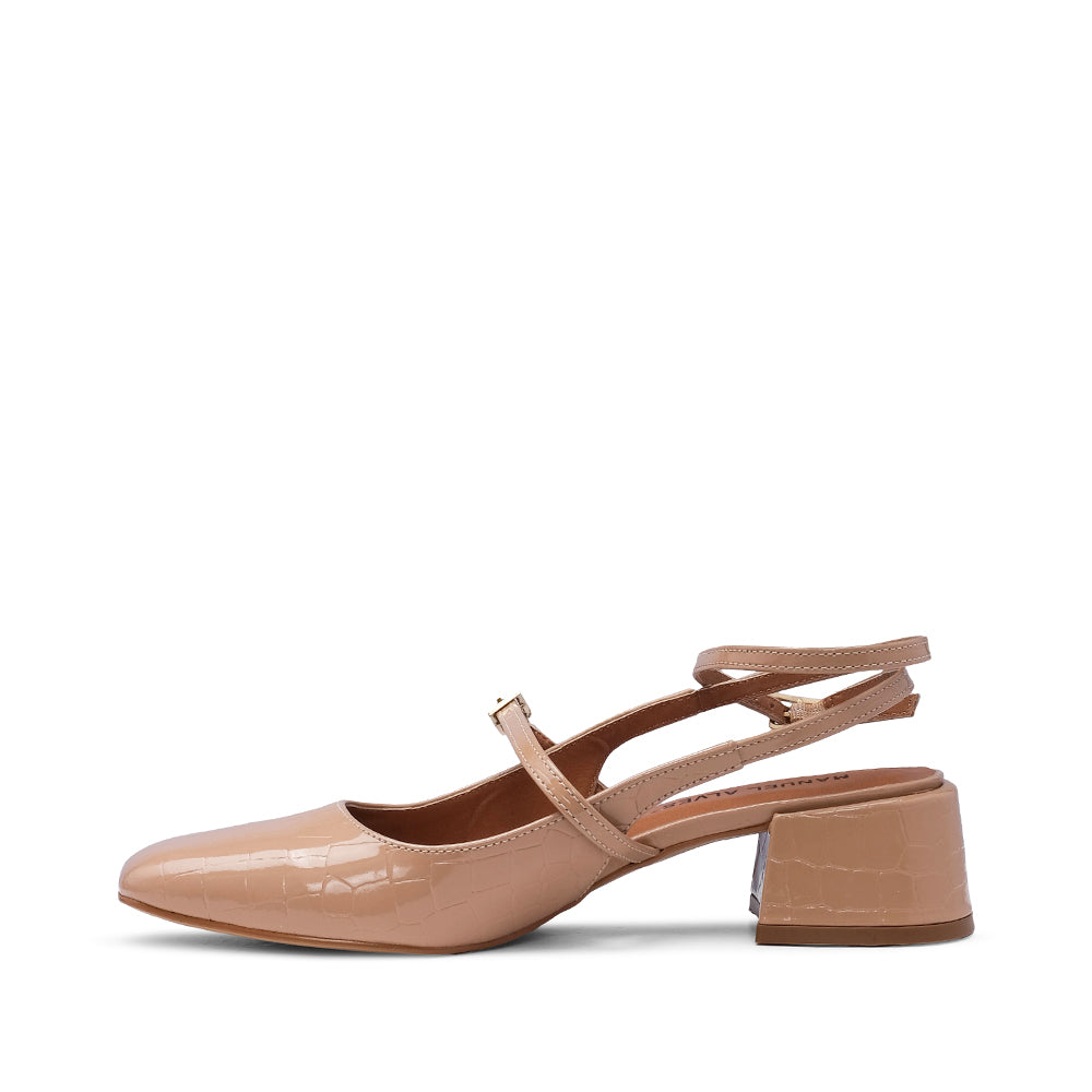 Sapato Slingback Mulher Pele Sintética Bege