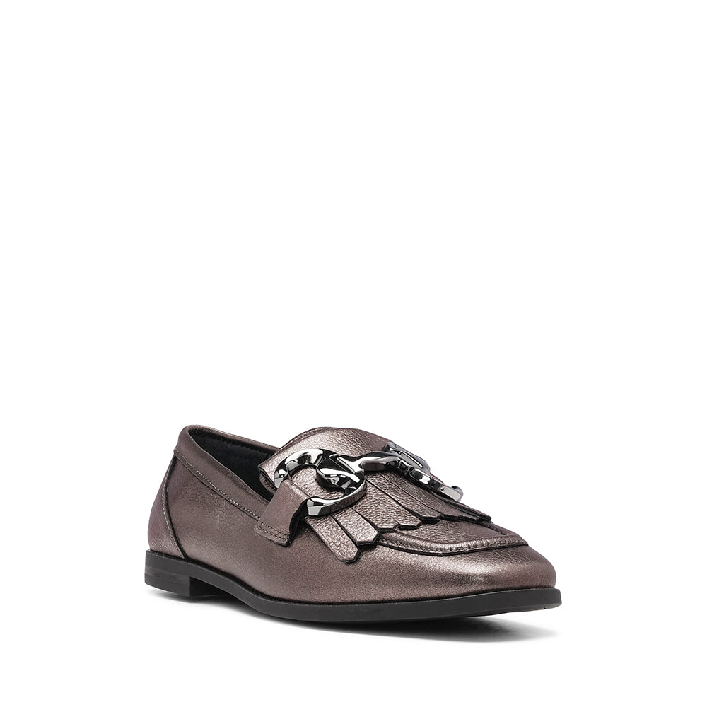 Sapato Mocassim Mulher Pele Bronze