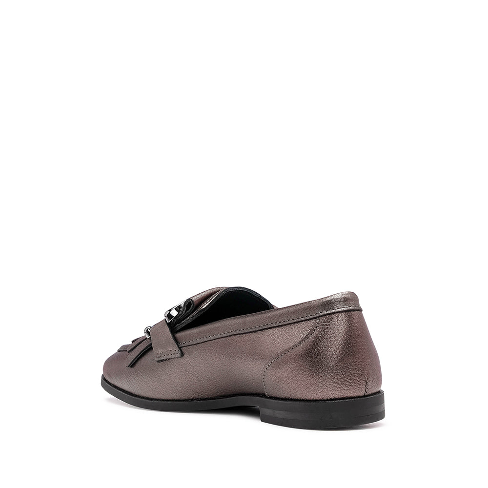 Sapato Mocassim Mulher Pele Bronze