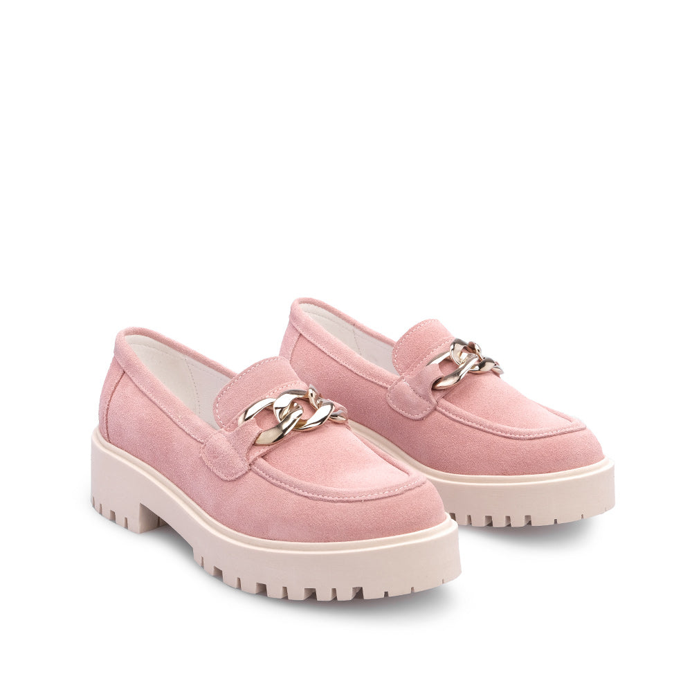 Sapato Mocassim Mulher Camurça Nude