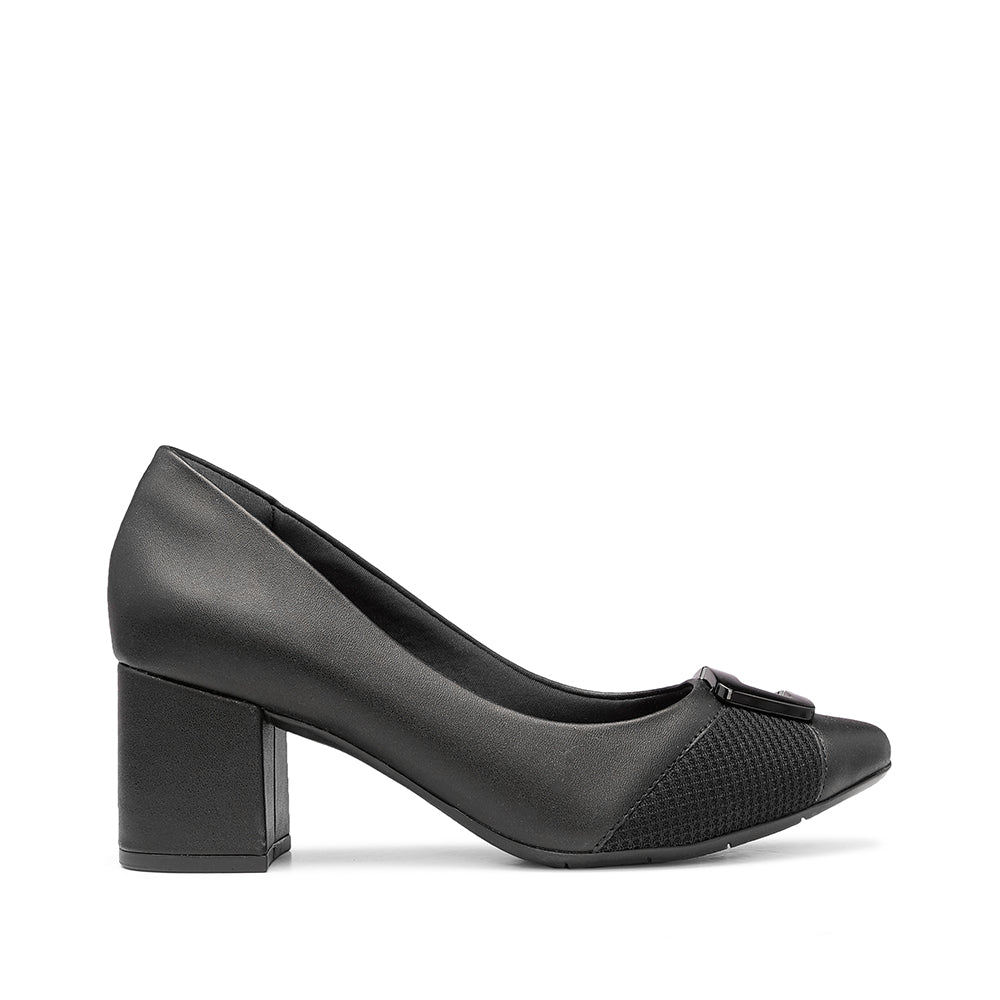 Sapato Salto Médio Mulher Pele Preto