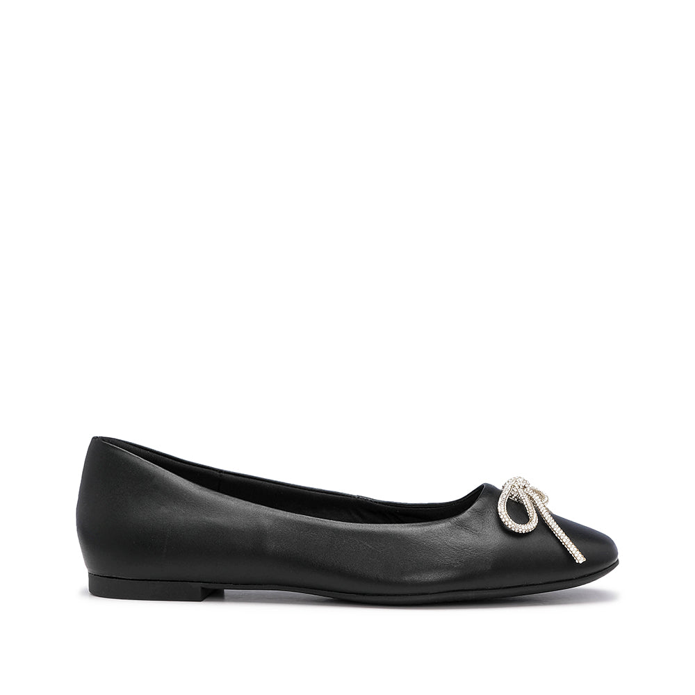 Sapato Salto Raso Mulher Pele Preto