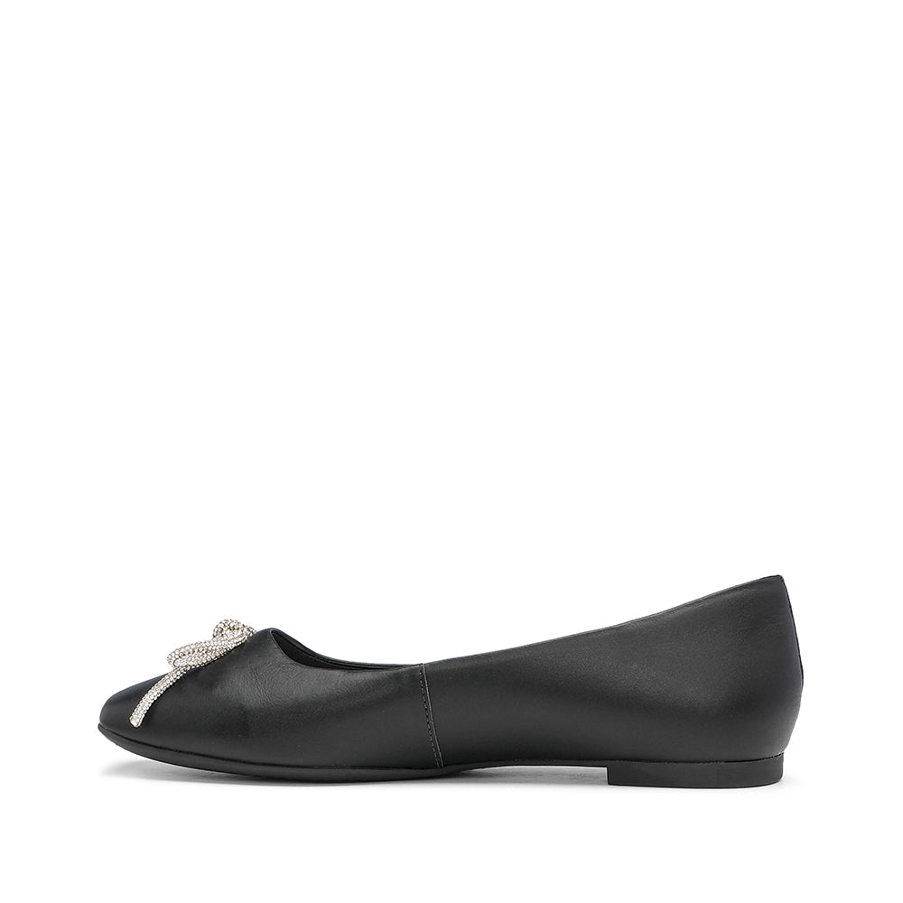 Sapato Salto Raso Mulher Pele Preto