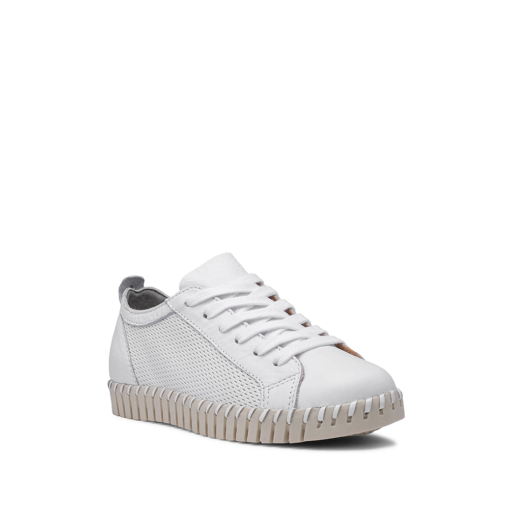 Sapato Salto Raso Mulher Pele Branco