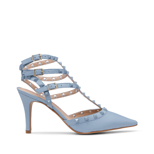 Sapato Salto Alto Mulher Pele Sintética Azul