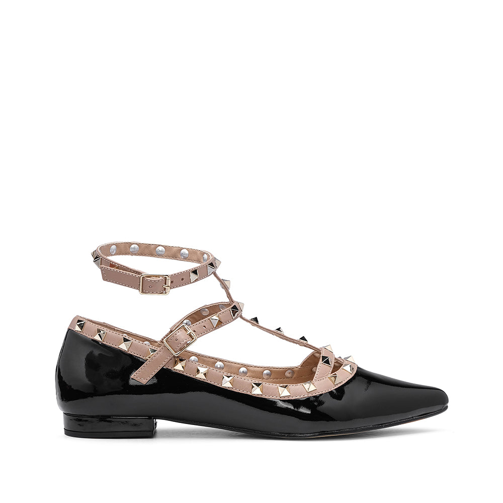 Sapato Mary Jane Mulher Verniz Preto