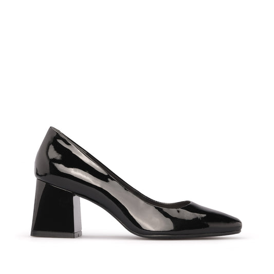 Sapato Salto Médio Mulher Verniz Preto
