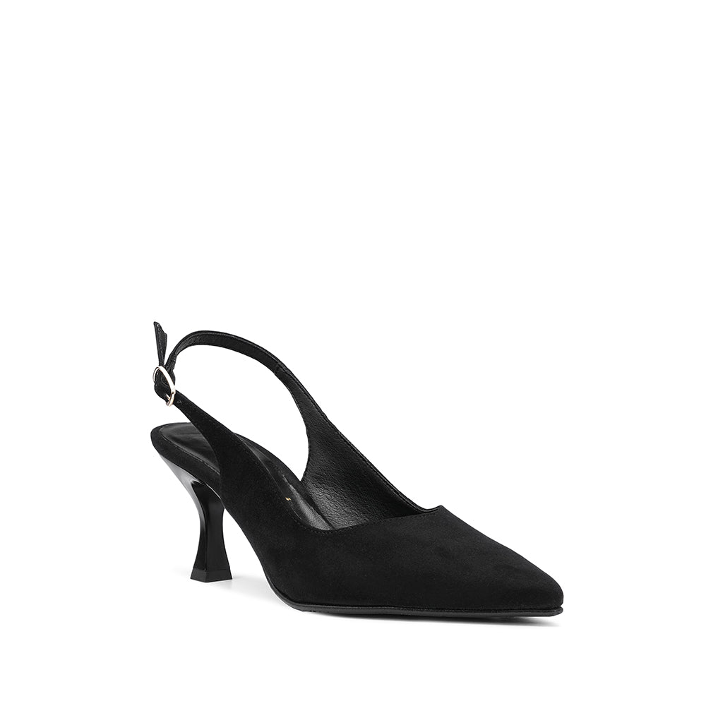 Sapato Slingback Mulher Camurça Preto
